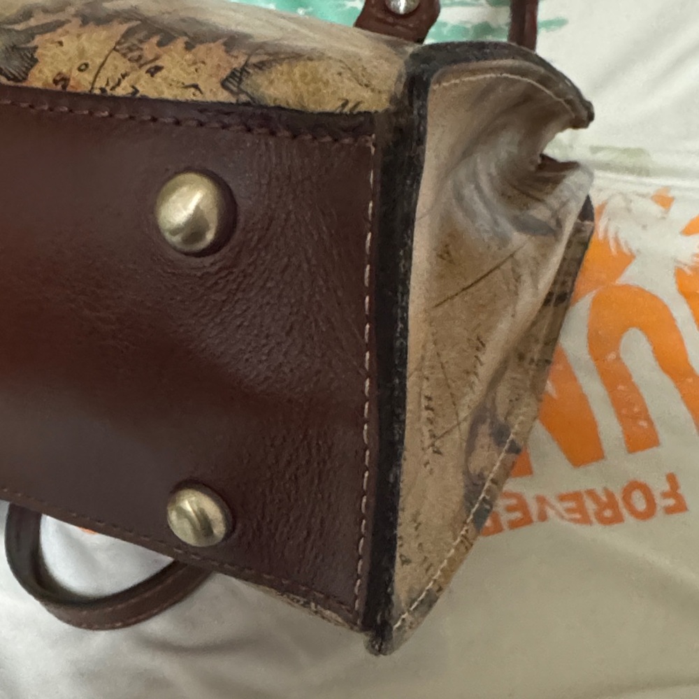 Patricia Nash Map-Print Shoulder Bag in Brown and Tan - Picture 6 of 11